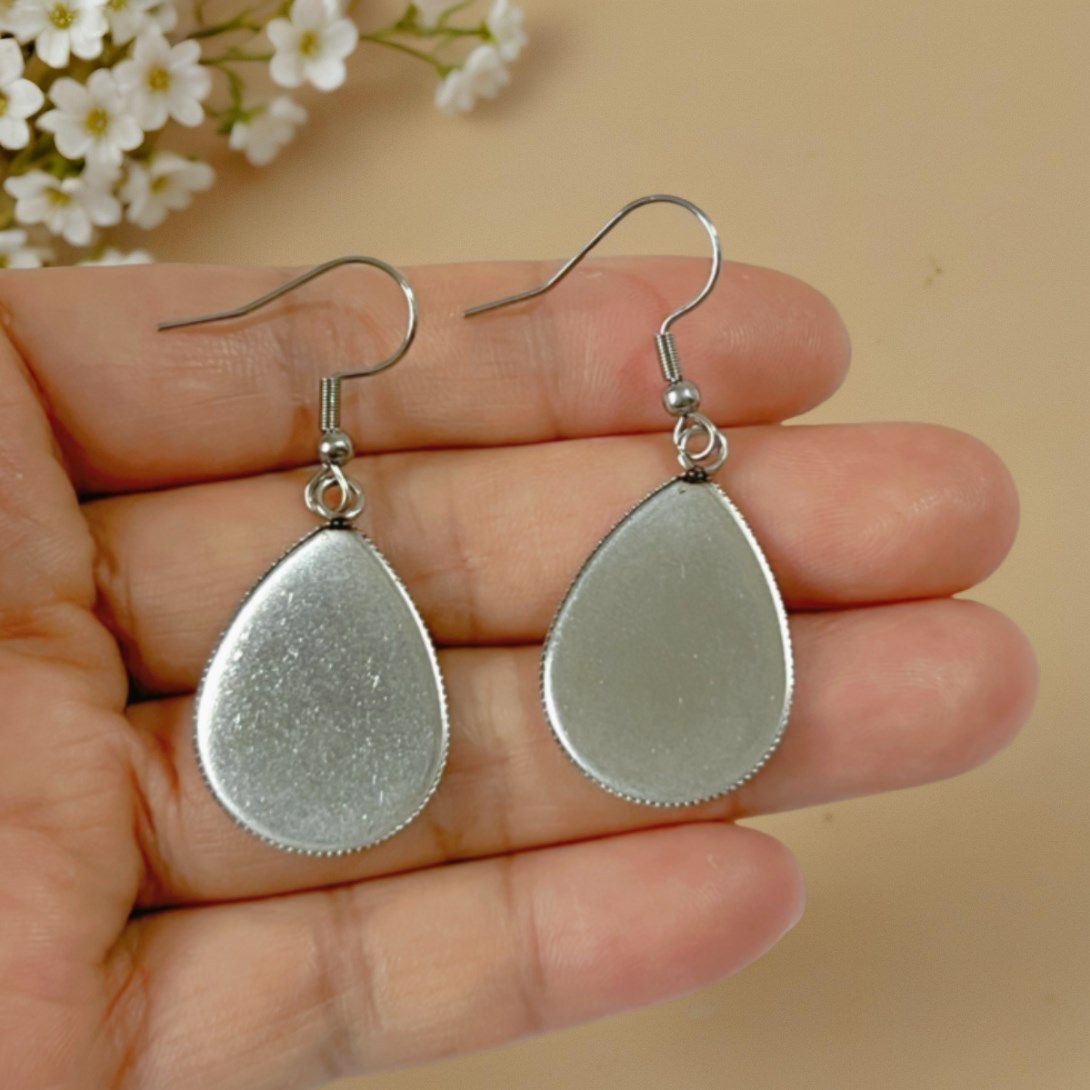 Women's Blue Butterflies in the Forest Water Drop Earrings